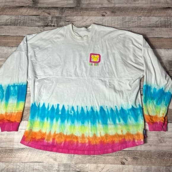 Disney Tops - Disney Spirit Jersey‎ Adult 2XL Rainbow Tie Dye Walt Disney World Mickey Head